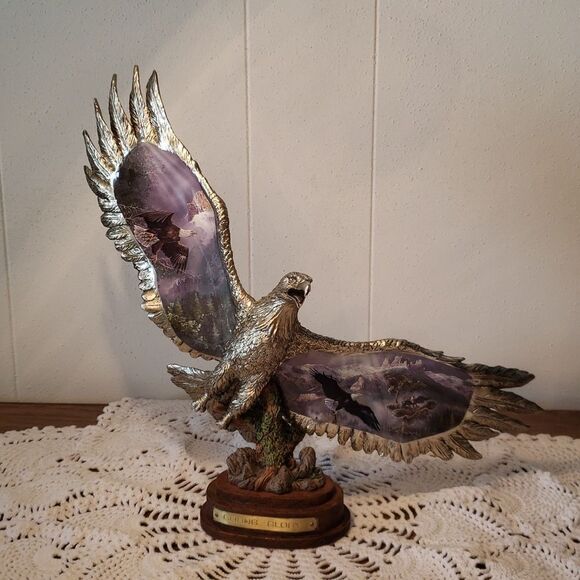 Bradford Exchange "Gliding Glory" from On Eagle's Wings Collection Eagle Statue - Picture 1 of 7